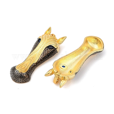 Латунные микропаве прозрачные подвески с фианитом KK-U058-50G-1