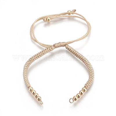 Nylonschnur geflochtene Perlen Armbänder machen&nbsp;BJEW-F360-F12-1