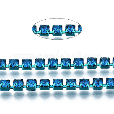 Электрофорез железные стразы цепочки из страз CHC-Q009-SS12-B20-1