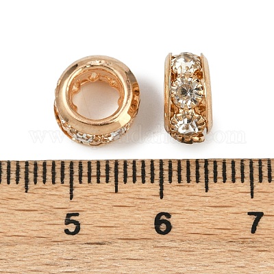 Латунные бусины со стразами  KK-U071-02C-01KCG-1