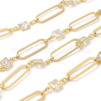 Латунная цепочка с овальными и прямоугольными звеньями CHC-H105-05G-1