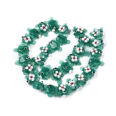 Нити бугорчатых бусин ручной работы в технике лэмпворк LAMP-T021-25E-1