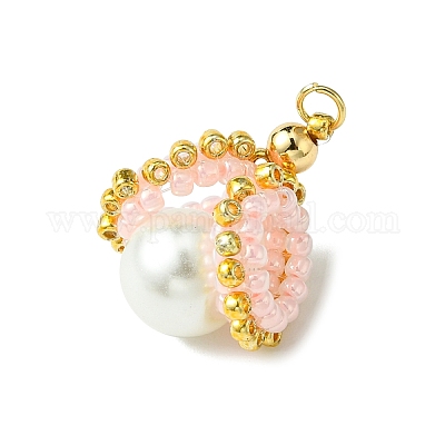 Бусины из ракушек и жемчуга стеклянные подвески PALLOY-MZ00434-01-1