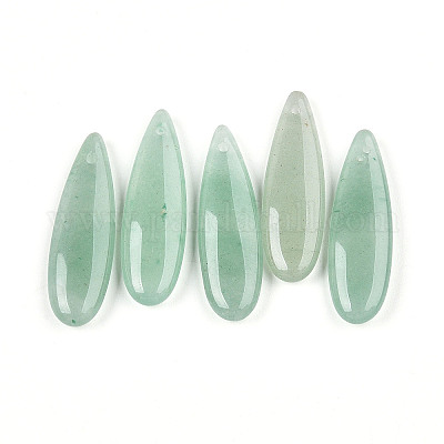 Естественный зеленый авантюрин подвески G-N348-02A-1