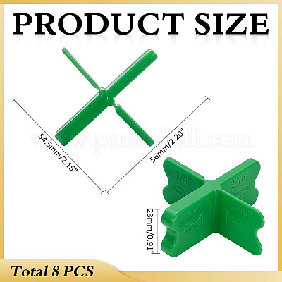 プラスチックデッキスペーサー  グリーン  5.6x5.45x2.3cm&nbsp;TOOL-WH0001-81-1