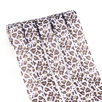 Ленты в рубчик с леопардовым принтом OCOR-TA0001-22B-1