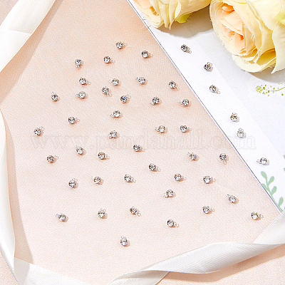 200 шт. латунная платиновая латунная оправа с подвесками из ближневосточных страз KK-FH0007-71P-1