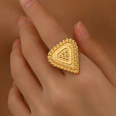 Геометрические треугольные металлические регулируемые кольца для женщин VQ1035-1