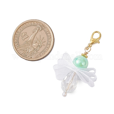 5 шт. подвесные украшения в виде ангела из стекла и акрила HJEW-JM04180-02-1