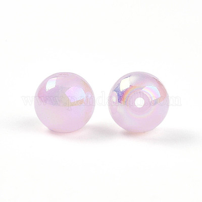 Гальванизированные стеклянные жемчужные бусины EGLA-T021-14C-09-1