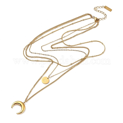 Ожерелья из нержавеющей стали 304 NJEW-Z054-02G-1