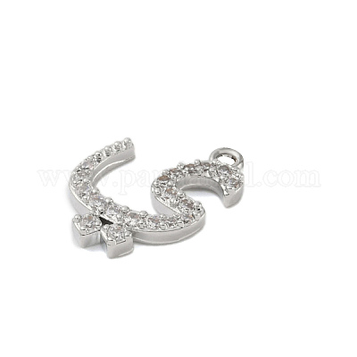 Покрытие стойки латунь микропаве прозрачные подвески из кубического циркония KK-A224-03O-P-1