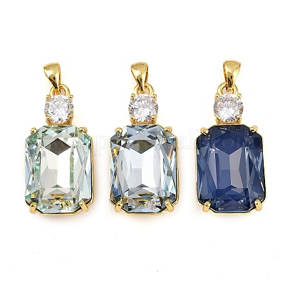 Латунные микро проложить кубического циркония подвески KK-B150-30G-02-1