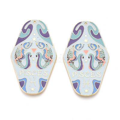 Подвески из сплава с покрытием стойки и эмали ENAM-T021-29D-1