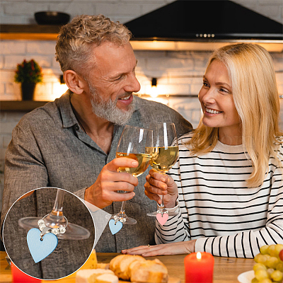 Деревянное сердце бокал для вина AJEW-AB00182-1