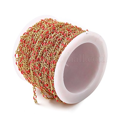 Латунные эмалевые цепи фигаро CHC-L053-09G-06-1