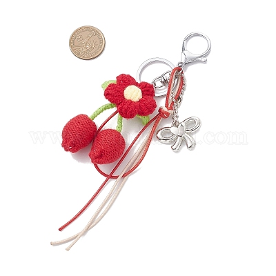 4 шт. брелок с цветами из хлопка KEYC-JKC01403-1