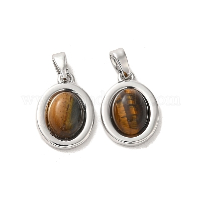 Природных тигровый глаз подвески KK-H461-05P-1