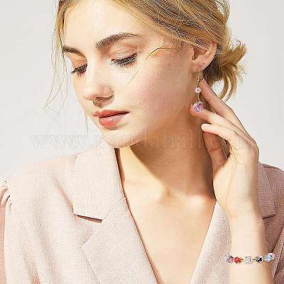 30 шт. 6-х цветные бусины ручной работы из фольги в технике лэмпворк LAMP-FS0001-68-1