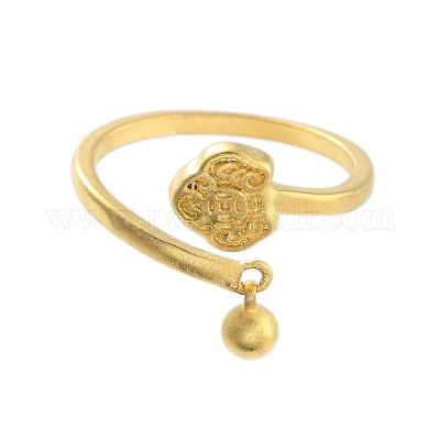 Круглые и облачные открытые кольца-манжеты из матовой латуни для женщин RJEW-L120-005G-1