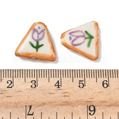 Фарфоровые бусины ручной работы PORC-C008-02B-1