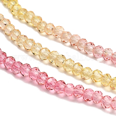 Прозрачные окрашенные стеклянные бусины X1-DGLA-A034-T1mm-A07-1