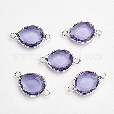 Соединители звеньев латуни стеклянные GLAA-J095-S-1