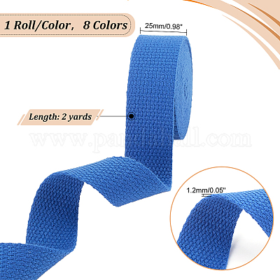 16 ярд 8-х цветных плоских поликоттоновых лент&nbsp;OCOR-PH0002-50A-1