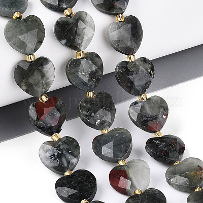 Природные африканские гелиотроп бисер пряди&nbsp;G-P592-B07-01-1