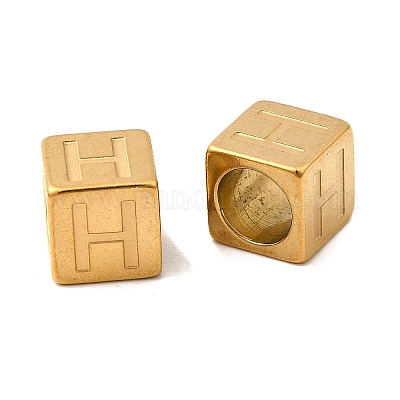 Европейские бусины из нержавеющей стали 304 STAS-D382-02H-G-1