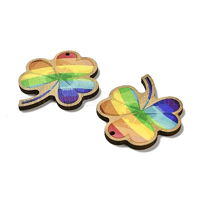 Подвески из дерева с тематикой дня святого патрика WOOD-V002-02D-1