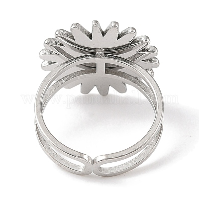 Кольца-манжеты из нержавеющей стали 304 с эмалью для женщин RJEW-F166-42P-01-1