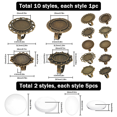 Набор для самостоятельного изготовления колец-куполов DIY-SC0022-20-1