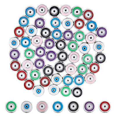 56 шт. 7 цвета ccb пластиковые европейские бусины CCB-DC0001-06-1