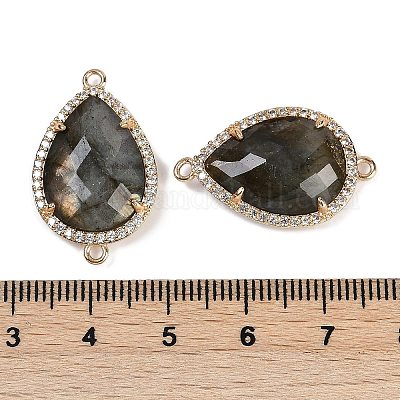 Натуральный лабрадорит ограненные звенья в форме капли G-B126-03G-04-1