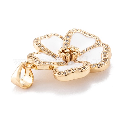 Настоящая 18k позолоченная латунная подвеска с микропаве ZIRC-M114-32G-C-1