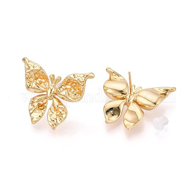 Латунь серьги EJEW-T048-16G-1