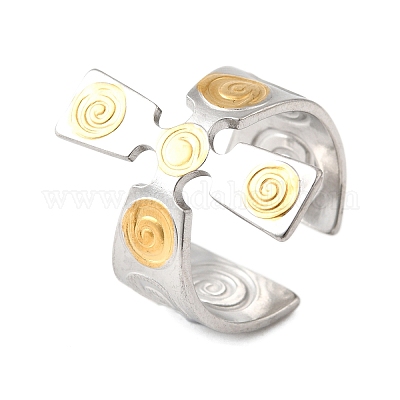 Регулируемые манжетные кольца из нержавеющей стали 304 RJEW-V011-02GP-1