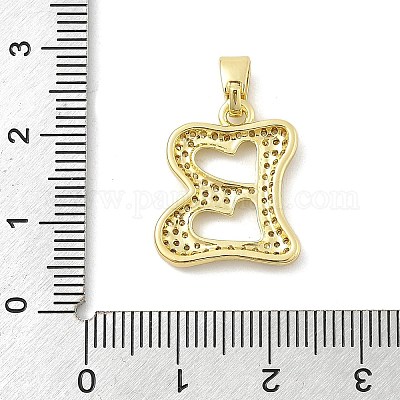 Латунные микро проложить кубического циркония подвески ZIRC-C012-01G-02-1