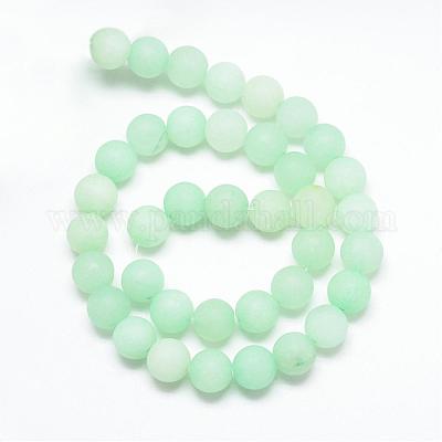 Натуральный белый нефритовый шарик нити G-R297-10mm-36-1
