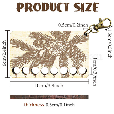 8-позиционные деревянные лотки для хранения ниток для вышивания TOOL-WH0056-029-1