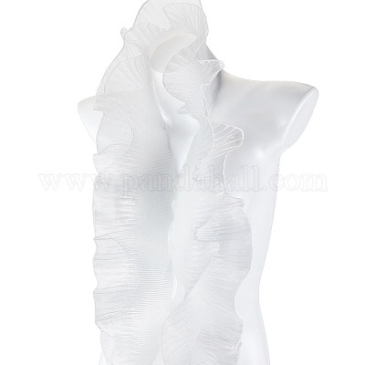 10 ярд плиссированной кружевной отделки из полиэстера OCOR-GA0001-72B-1