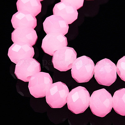 Запекание расписных стеклянных бусин с имитацией нефрита DGLA-A034-J6MM-A01-1