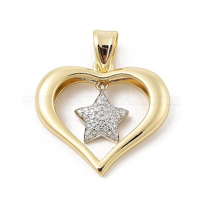 Латунные микро проложить кубического циркония подвески KK-U047-23G-01-1