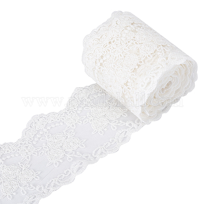 Embroidered Elastic Lace Ribbon  Embroidered Sewing Trimmings