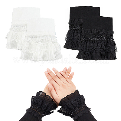 Ahademaker 2 комплект 2 цвета нарукавников из полиэстера AJEW-GA0004-99-1