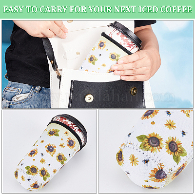 Wholesale High quality neoprene reusable iced coffee cup sleeve coffee  insulated sleeve custom neoprene coffee cup sleeve From m.