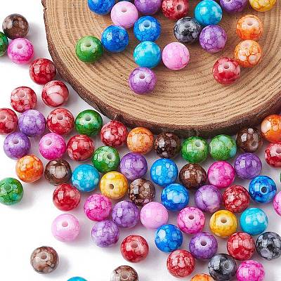 Backfarbe deckende Acrylperlen&nbsp;MACR-YW0002-89-1