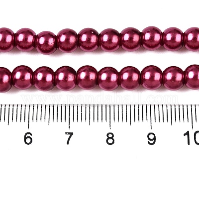 Выпечка окрашены перламутровый стекла жемчужные нити круглый шарик HY-Q003-10mm-14-1