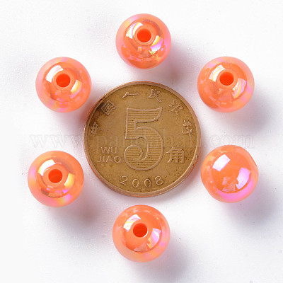 Непрозрачные акриловые бусины MACR-S370-D10mm-A11-1